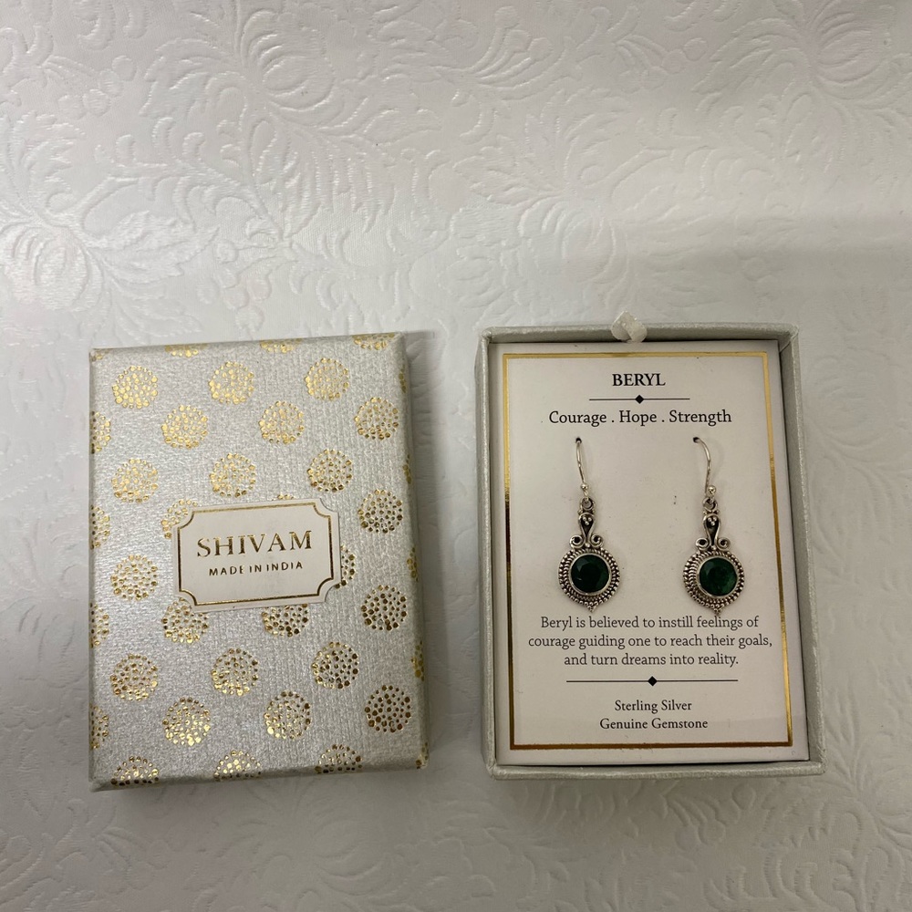 Shivam Baryl Drop Earrings - Picture 3 of 4
